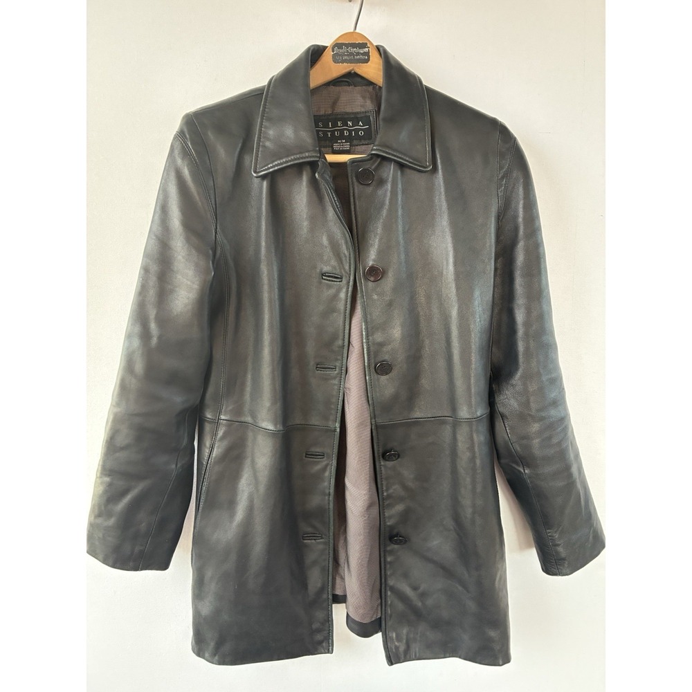 VTG Siena Studio Leather Jacket Womens Medium Hippie Grunge Gothic